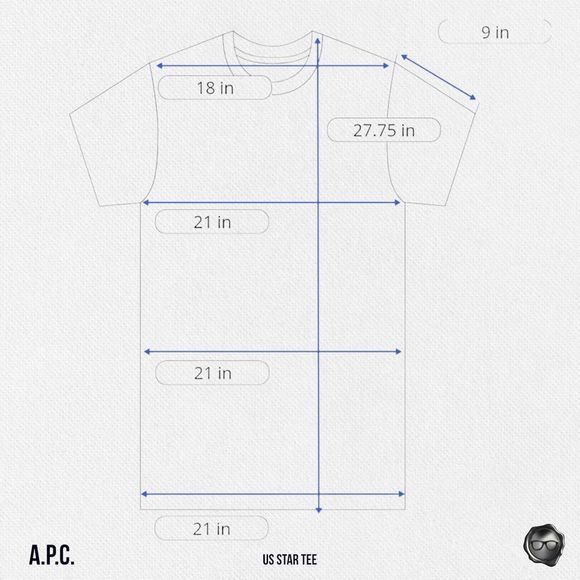 A.P.C. U.S. STAR LOGO TEE IN GREY MELANGE 2017 U.S. CAPSULE COLLECTION - Picture 13 of 15